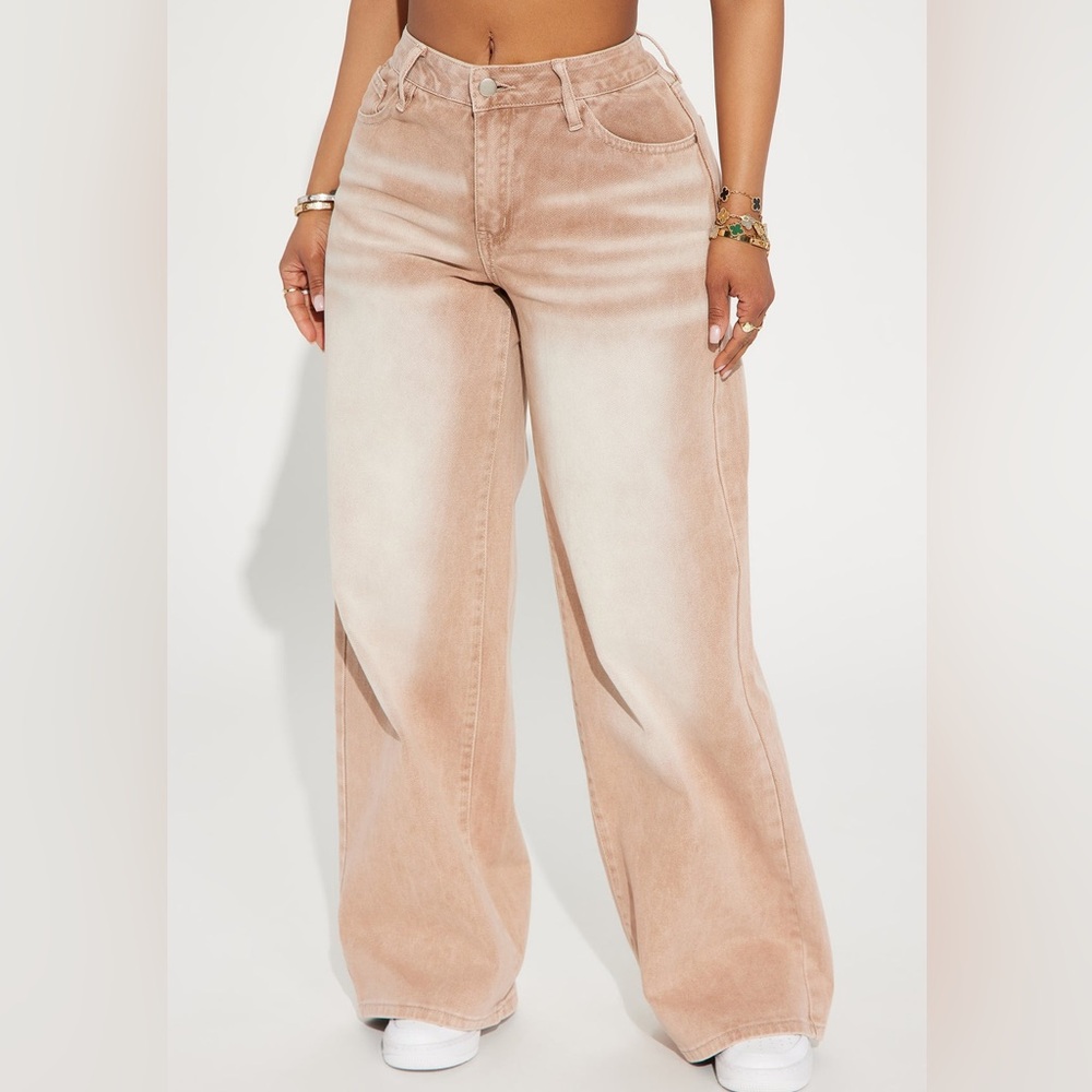 SZ 15 Fashion Nova Tan Flare Women's Jeans